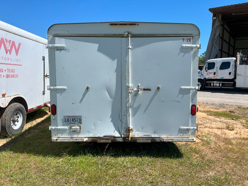 2004 S&H ENCLOSED TRAILER,  16'5K AXLES, BALL HITCH, TANDEM AXLE, SIDE DOOR