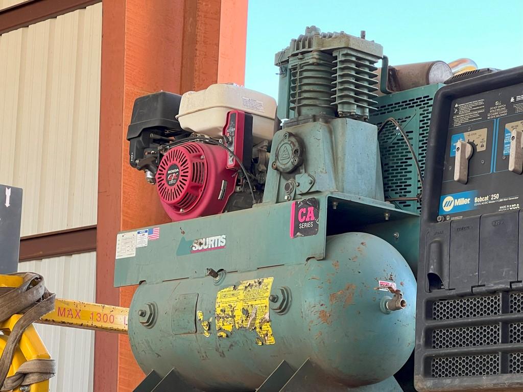 CURTIS FS AIR COMPRESSOR,  175PSI, 30 GAL, HONDA GX390 ENGINE, S# CAHEE57E1