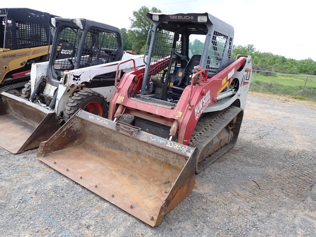 TAKEUCHI TL8 SKID STEER, 1,814+ mi,  RUBBER TRACKS, CAB, AUXILIARY HYDRAULI