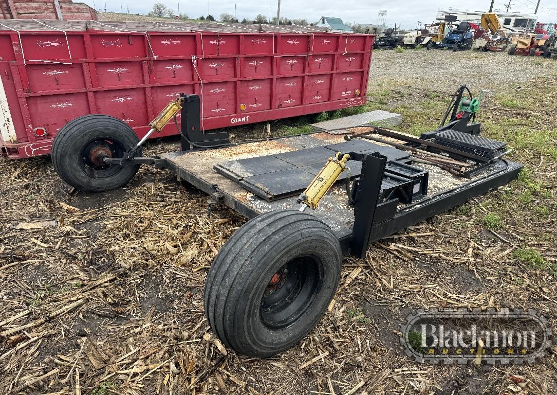 HYD LIFT TRAILER,  WINCH ON FRONT & DIAMOND PLATE TOOLBOX W/ RAMPS