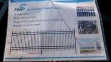 FENS FEN20 GALVANIZED STEEL FENCE,  NEW, (20) 10' X 7' PANELS, (21) POSTS W