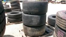LOT OF TIRES,  (5) 455/50R 22.5, NO WHEELS, AS IS WHERE IS