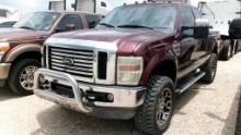 2010 FORD F250 LARIAT PICKUP TRUCK, 166806 MILES  EXTENDED CAB, 4X4, 6.4L P
