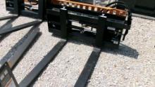 2023 WOLVERINE SKID STEER ATTACHMENT,  NEW/UNUSED, HYD ADJUSTABLE PALLET FO