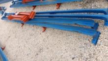 LOT OF HEAVY DUTY PALLET RACKING TRACKS,  16' LONG, ADJUSTABLE TO 4', BRACE