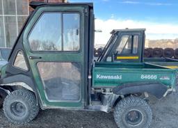 KAWASAKI MULE SIDE BY SIDE.  SAP - 60006810, TECH - 100507, S# JK1AFCM10CB5