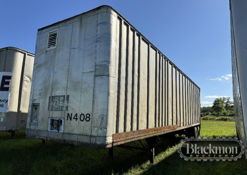 HIGHWAY VAN TRAILER,  36', SLIDING TANDEM AXLES, SPRING RIDE, 22.5 TIRES ON