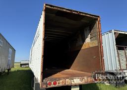 1974 GINDY VAN TRAILER,  40', SLIDING TANDEM AXLES, SPRING RIDE, 24.5 TIRES