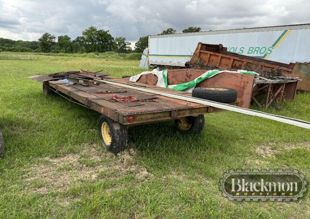 Cotton Trailer Running Gear – Tandem Axle, Metal Bed, All Scrap Pictured In