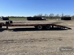 1993 BELSHE T-10 PINTLE HITCH EQUIPMENT TRAILER,  20' DECK, 5' DOVETAIL, FO