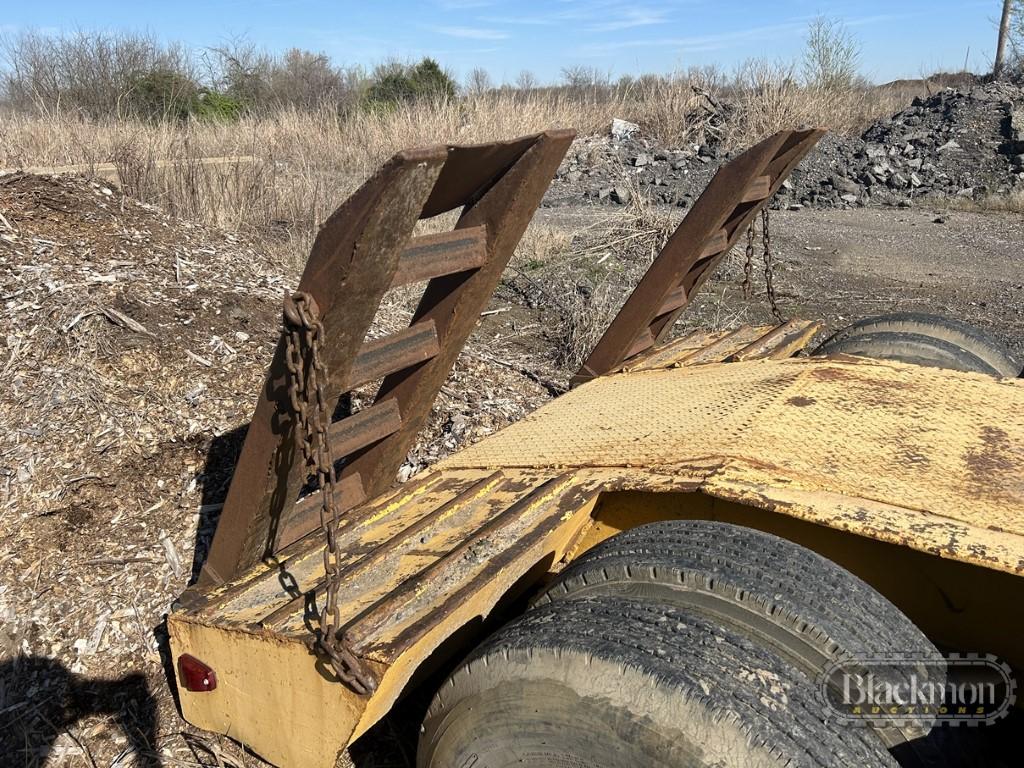 HYSTER LOWBOY TRAILER,  TANDEM AXLE, DUAL TIRE, 8.25X15TIRES ON DAYTON RIMS