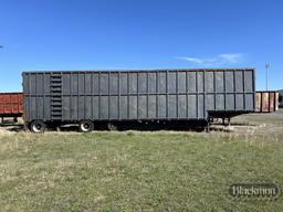 1992 KALYN SIEBERT KDP-80 DROP DECK TRASH TRAILER,  10' SIDES, SPREAD TANDE