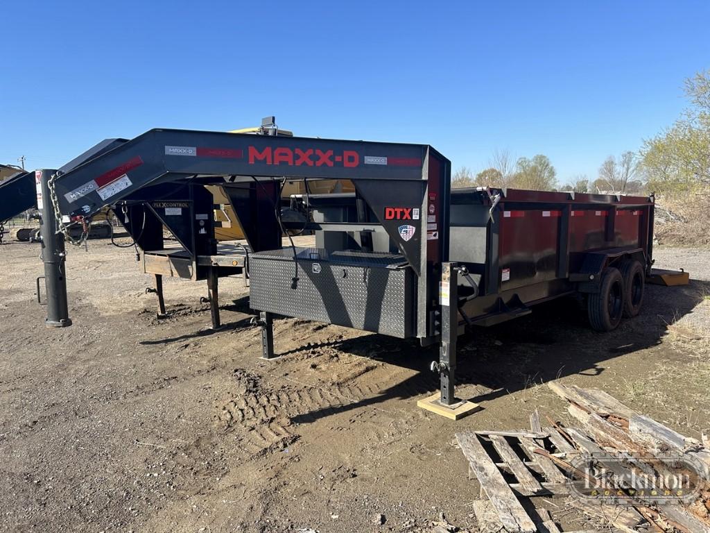 2023 MAXX-D GOOSENECK HYDRAULIC DUMP TRAILER,  8,000 LB AXLES, TANDEM AXLE,