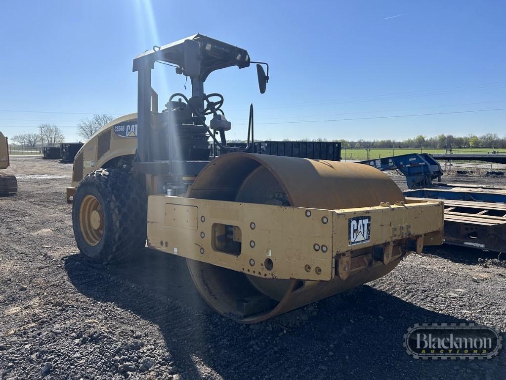 2012 CATERPILLAR CS56B SMOOTH DRUM ROLLER,  **NOTE--HAS BAD ENGINE**, SMOOT