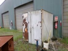 CONTAINER,  6' X 7', WITH CONTENTS AND PARTS BIN OUTSIDE
