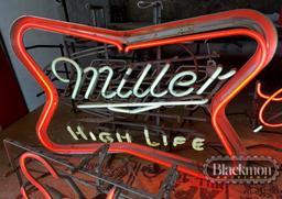 MILLER HIGH LIFE VINTAGE NEON SIGN,  WORKS