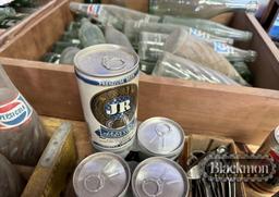 ANTIQUE SODA BOTTLES & BEER CANS