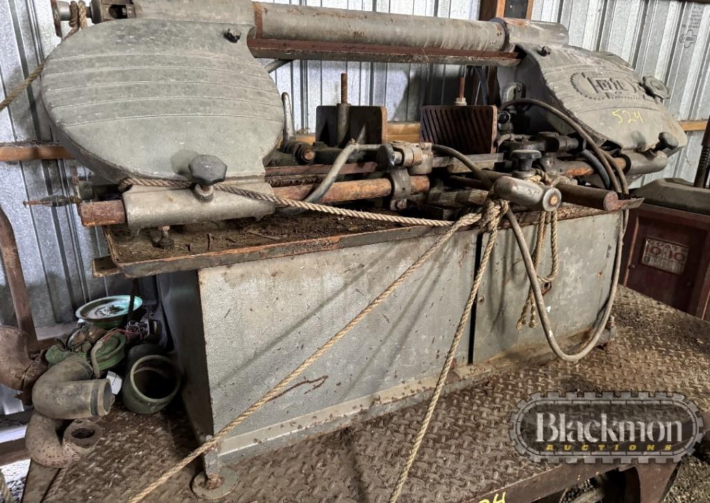 HORIZONTAL BAND SAW,  ON METAL CART