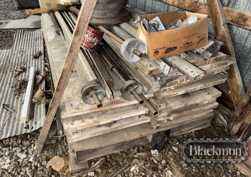 (2) OVERHEAD DOORS ON PALLET,  9'