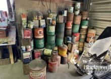 ANTIQUE OIL, FUEL & PAINT CANS