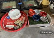 COORS SERVING TRAYS & ASH TRAYS IN GROUP