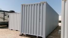 SEA SHIPPING CONTAINER,  NEW/ONE TRIP, 40', SIDE & END DOORS, AS IS WHERE I