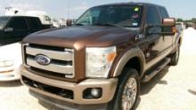 2011 FORD F250 KING RANCH PICKUP TRUCK, 240578 MILES,  CREWCAB, 4X4, 6.7L P