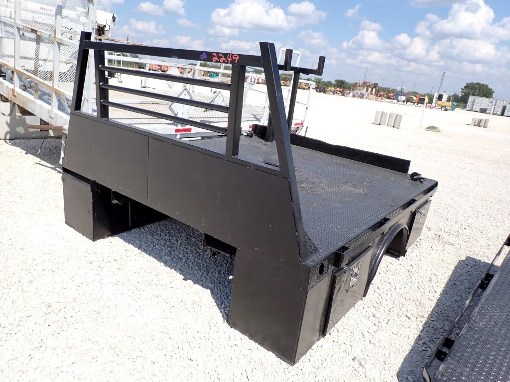 PICKUP BED,  8', FLATBED, DRW, HEADACHE RACK, RECESSED GOOSENECK HITCH, 5K