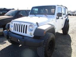2017 JEEP WRANGLER SUV, (+/-) 104,690  4 DR, 4X4, CLOTH TOP, V6 GAS, AT, PS