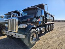 2018 PETERBILT 567 DUMP TRUCK, (+/-) 427,097  PACCAR DIESEL, AUTO TRANS, J