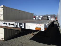 1997 TRANSCRAFT COMBO FLATBED TRAILER,  53', SPREAD AXLE, DUAL TIRE, AIR RI