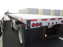 1997 TRANSCRAFT COMBO FLATBED TRAILER,  53', SPREAD AXLE, DUAL TIRE, AIR RI