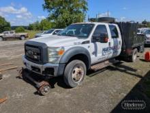 2012 FORD F550 SUPER DUTY HI RAIL FLATBED CREW TRUCK, S#1FD0W5HT2CEB89327