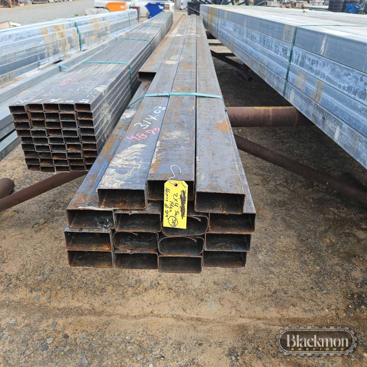 (20) 2 1/4" GALVANIZED SQUARE TUBING,