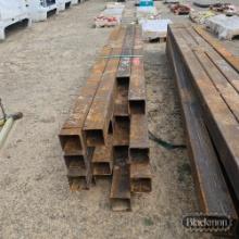 (16) 4" SQUARE TUBING,