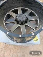 (4) 22X12 BLACK WHEELS