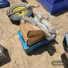 Collapsible totes, plumbing hardware, aluminum ends foe barrier fence