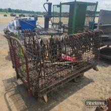roll around cart basket with binders & misc tools