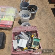 Buckets of Fasteners and hardware