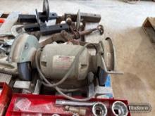 Bench Grinder, Hitches, Wrenches, Socket Sets, Etc.