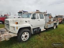 1993 FORD F600 WINCH TRUCK,