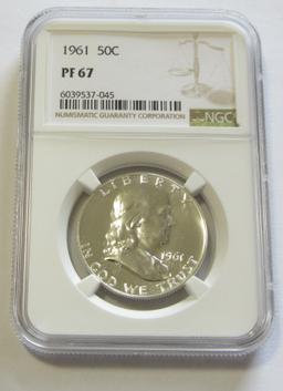 1961 PROOF FRANKLIN NGC 67