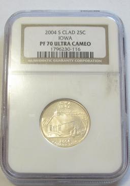 2004-S QUARTER NGC 70 IOWA