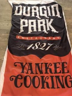 Banner from outside of Durgin Park 56" X 8'