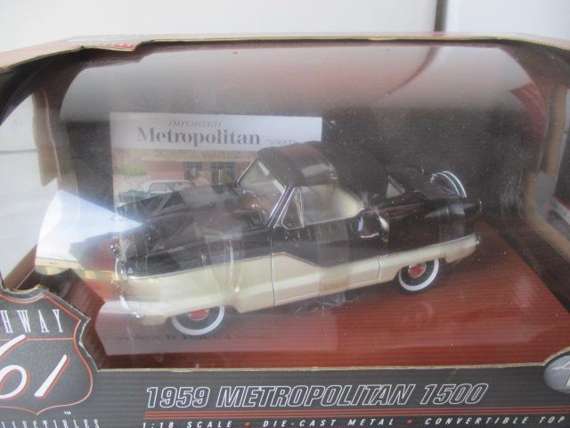 10 Diecast Autos; 1:18 Scale by Maisto, Ricko, Sun Star, Revell and Others. Cars Include 1958