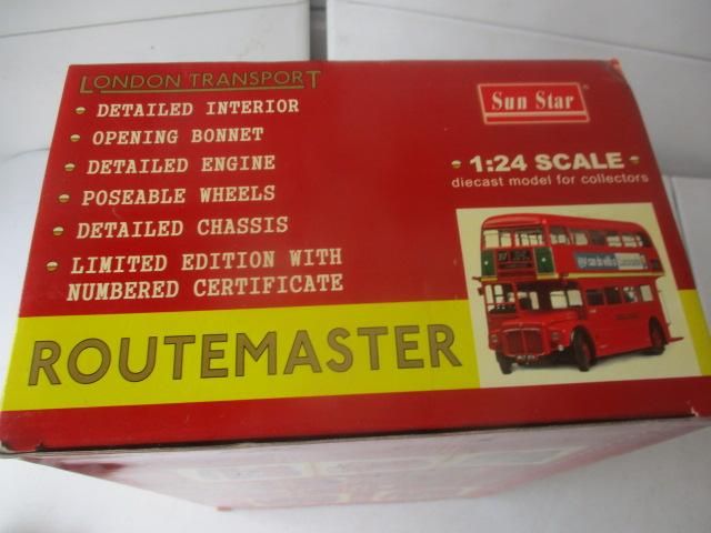 Sun Star Routemaster 1:24 Scale London Transport Limited Edition w/numbered Certificate First