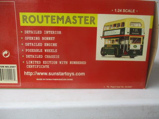 Sun Star Routemaster 1:24 Scale 2907: RM 2191 - CUV 191C: Shillibeer-Watney's Limited Edition with