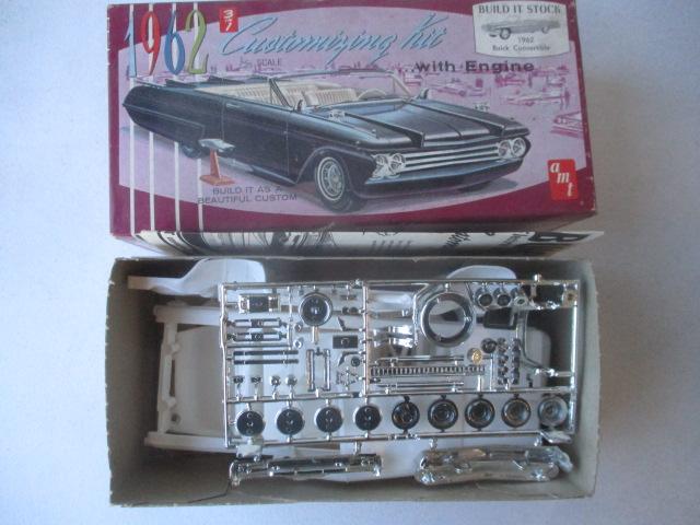 8 Unbuilt and Built Kits: The AMT 1962 Buick Convertible and CJ5 Jeep are Unbuilt.