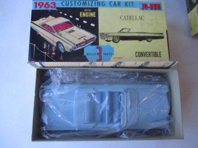 8 Unbuilt and Built Kits: The AMT 1962 Buick Convertible and CJ5 Jeep are Unbuilt.