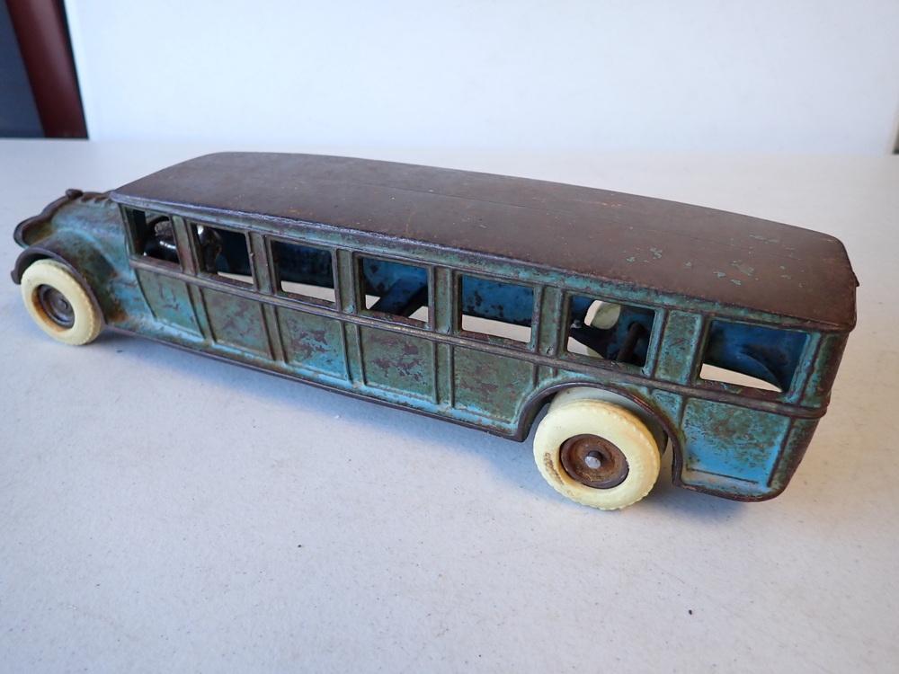 Arcade Mfg. Co. Cat Iron Bus - Fageol Marked on Front - 12 1/2"